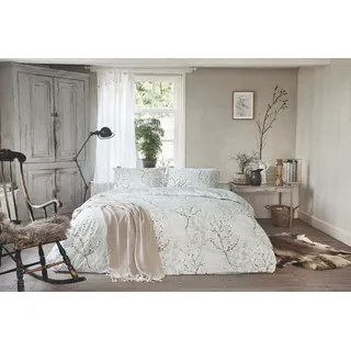 Walra Bettwäsche Winter Twigs Grau - 135x200 cm - Weiß