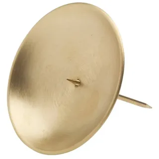 Nklaus Adventskränz Kerzenhalter mit Dorn Ø8cm Messing matt Glanz Geburtstagskränzen 10662