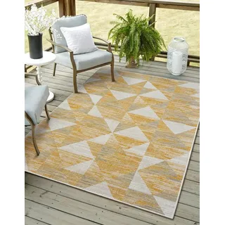 Myflair Möbel & Accessoires Teppich »Hush, LAGERRÄUMUNG!« rechteckig 6 mm Höhe modernes Design, Outdoor geeignet, Balkon, Terrasse, gelb