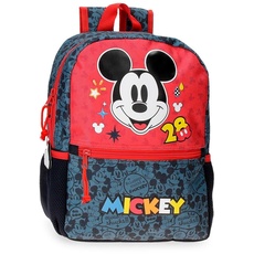 Disney Mickey Get Moving Schulrucksack, anpassbar, 25 x 32 x 12 cm, Polyester, 9,6 l, bunt, Schulrucksack, anpassbar an den Trolley