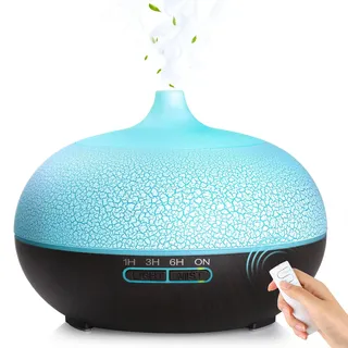 Aroma Diffuser für Duftöle,GeeRic 550ml Ultraschall Luftbefeuchter Diffusor für ätherische Öle,Raumbefeuchter Aromatherapie Öle Duftlampe mit 7 Farben LED Leichte für Schlafzimmer Büro Yoga Spa