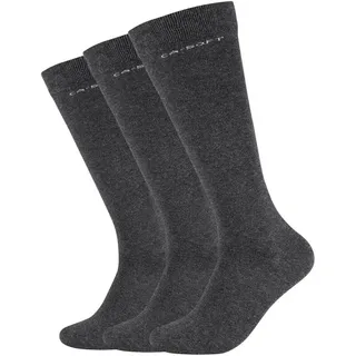CAMANO ca-soft Kniestrümpfe mit Label-Detail im 3er-Pack, Anthrazit, 39-42