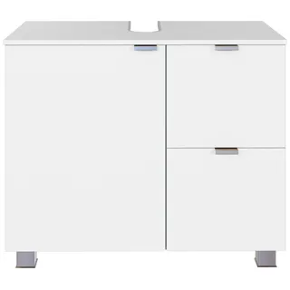 WELLTIME Waschbeckenunterschrank Bauska 2 Auszüge 70 x 53 cm Weiß