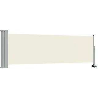 vidaXL Seitenmarkise 80 x 300 cm Creme Polyester
