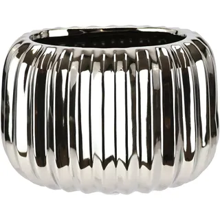 I.GE.A. Dekovase »Vase aus Keramik« Dekovase Blumenvase Modern für Tischdeko Tischvase Deko Trockenblume, silberfarben
