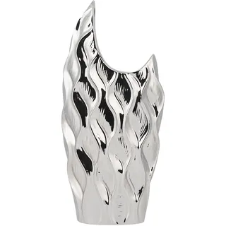 Beliani Dekovase Haluza Steinzeug 35 cm