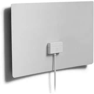 One for All – 3G/4G/5G-blockfilter – Ultraflache DVB-T2 Zimmerantenne– Digital-TV Full HD – An Wand/Dach montierbar – 0 bis 25 km Reichweite – Weiß – SV9440-5G