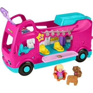 Fisher-Price Little People Barbie Little Dreamcamper Wohnmobil-Spielset«, mit Musik, Lichtern und 2 Figuren, ab 18 Monaten, mehrsprachige Version,