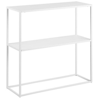 AC Design Furniture Mid.you Konsolentisch weiß. Metall, eckig, 79.5x80.5x26 cm