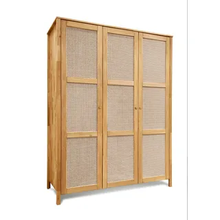 Home Affaire Drehtürenschrank Hällevik 156 x 202 x 61 cm Beige/Braun
