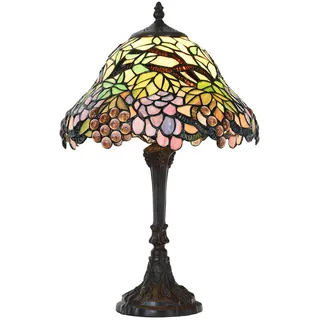 LumiLamp Stehlampe Tiffany-Stil bunt 30x48 cm - Grün
