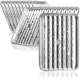 com-four® 20x Grillschale, Einweg-Schalen aus Aluminium, Alu-Grillpfanne zum Grillen, Kochen und Backen, Abtropfschale für Ofen, Grill und BBQ (20 Stück - 34 x 23 x 2.5 cm)