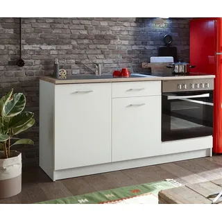 Bega BBK Küchenzeile 160 cm Weiß Sonoma Eiche