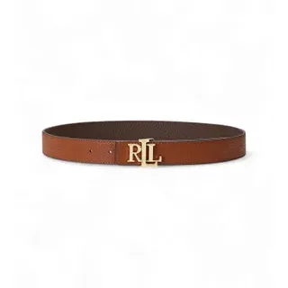 Lauren Ralph Lauren für Damen. 412912039002 Brauner Ledergürtel, wendbar (L), Lässig