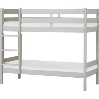 Hoppekids Etagenbett »ECO Comfort Kinderbett 90x200 oder 70x160 aus Massivholz in 4 Farben« TÜV, FSC und Nordisches Umweltzeichen – wahlweise mit Matratzen, grau