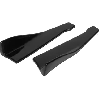 2 Stück Auto-Heckstoßstangen-Splitter, Lippenschutz, Universal-Winglet-Diffusor, glänzend schwarz
