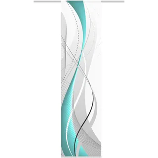 HOME WOHNIDEEN Carlisle Schiebevorgang Klettband 60 x 245 cm petrol