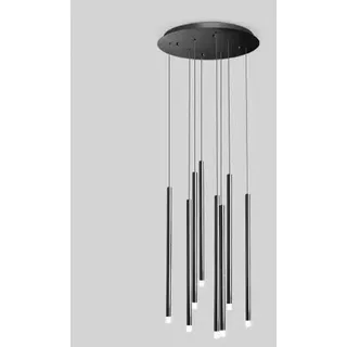 8 Lichter Lar Foyer Eingangsbereich Bauernhaus LED Runde Linear Cluster Pendelleuchte d Lange Streifen Decken Hängelampe für Esszimmer Wohnzimmer