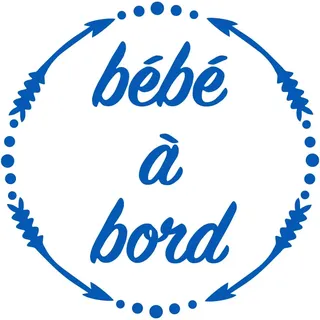Ambiance Sticker Autoaufkleber Baby an Bord, Marineblau – H15 x L15 cm