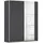 Schwebetürenschrank Kronach 175 x 210 x 59 cm Grau/Blau