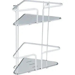 WENKO Eckregal Termoli Edelstahl 2 Etagen