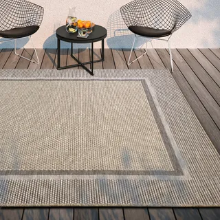 Villeroy & Boch Teppich »Luitwin« rechteckig 8 mm Höhe In-& Outdoor, Flachgewebe, wetterfest, Terrasse, Balkon, natur, modern, braun