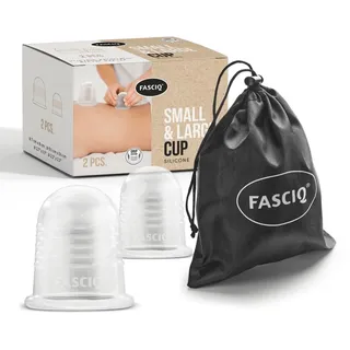 Fasciq® Silikon Schröpfkopf L + S, Massage cuppingset 2 St