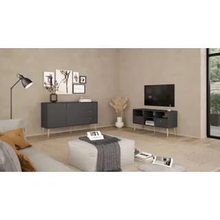 Home Affaire Bodo TV-Lowboard 117,2 cm grau Holzwerkstoff