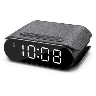 tchnoline WT450 digitaler, moderner Wecker mit Nachtlicht BZW indirekte Beleuchtung, Stimmungslicht, unterschiedliche Farben einstellbar, Farbwechselmodi, USB-Ausgang 5V/1A,