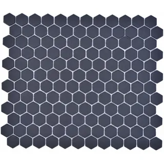 Keramik Mosaik Hexagon schwarz R10 Wand Boden Küche Bad Dusche WB11H-0003-R10