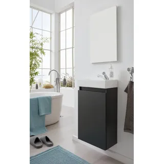 Badmöbel-Set "Winny" in grau, Komplett-Set Breite 40, inklusive Waschbecken - Grau, Weiß