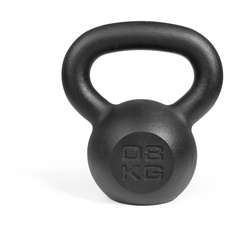 ZIRPO Kettlebell 8 kg, Kugelhantel aus Gusseisen, Kugelgewicht in 8 Varianten, Schwunghantel für Krafttraining, Workout und Profi Fitness, Schadstoffgeprüft