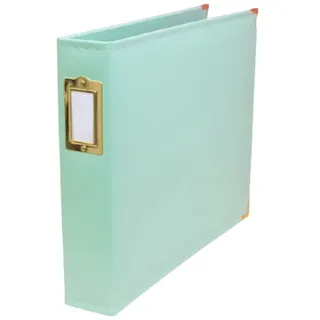 Craftelier - Fotoalbum aus Kunstleder mit Deckeln in Türkis, 3 Ringe und 5 Hüllen 30,5 x 30,5 cm (12 x 12 Zoll) | Personalisierbar, perfekt für Fotos, Layouts und Kompositionen von Project Life