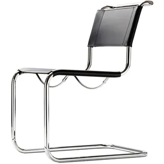 Thonet Freischwinger S33 schwarz, Designer Mart Stam, 49x85x66 cm