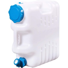 REDCAMP 18,5 Liter Kanister, Wasserkanister mit Hahn, Trinkwasserkanister für Wandern Camping Outdoor, BPA-frei, Weiß