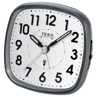 Filius 0608-4 Funk-Wecker Anthrazit/Schwarz - Weiß