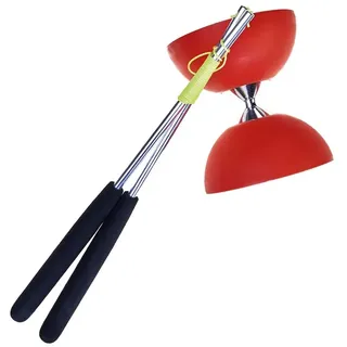 Sporti France Aluminium Diabolo Mit Stäben - Red - One Size