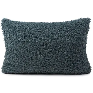 Dekokissen GÖZZE "Curly Kissen Rolf", petrol, unifarben, B:30cm H:10cm L:50cm, Polyester, Dekokissen_Sitzkissen_Kissenhüllen, Dekokissen