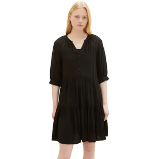 TOM TAILOR Denim Damen Babydoll Kleid mit Volant