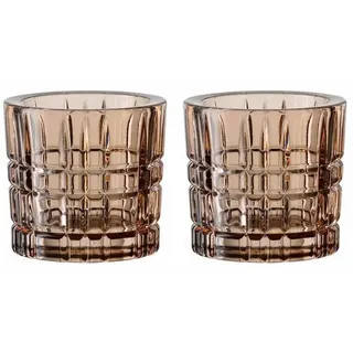 Nachtmann Square Votives Teelichthalter tobacco 2er Set