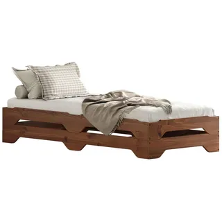 Idimex Jugendbett Ronny 90 x 200 cm Kiefer massiv braun