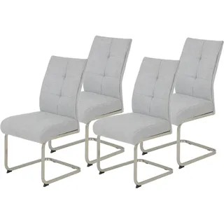 Hela Freischwinger Ines Stoff grau 4er Set