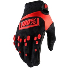 100% Airmatic Handschuhe Schwarz/Rot Größe S