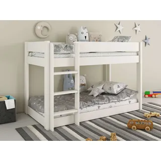 LÜTTENHÜTT Etagenbett ROBIN 80 x 160 cm Kiefer massiv lackiert weiß