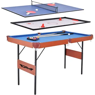 OYE 55Inch 3 in 1 Combo Spieltisch, Faltbarer Billardtisch/Billardtisch, Hockeytisch, Tischtennistisch mit allem Zubehör