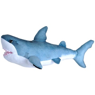 Wild Republic Living Ocean Mini Großer Weißer Hai, Wal-Kuscheltier, Schlaftier für Babys, Gastgeschenk für die nächste Babyparty, Füllung und Stoff aus recycelten Wasserflaschen, 30 cm