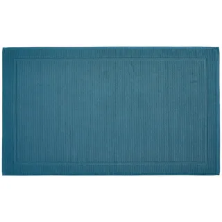 Bio:Vio Badematte , Petrol , Textil , Struktur , rechteckig , 70x120 cm , Textiles Vertrauen - Oeko-Tex®, Gots, Bsci, Oeko-Tex® Standard 100 , schadstoffgeprüft , Heimtextilien, Badtextilien, Badematten