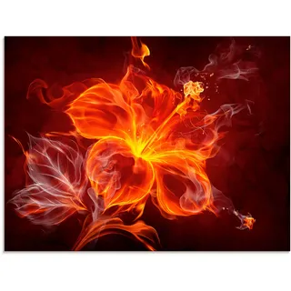 Artland Glasbild »Feuerblume« Blumen 1 Stk. tlg. in verschiedenen Größen, rot