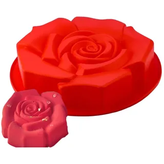 Holzsammlung Rosenform Silikon Backform Backformen Silikon Kuchenform Blume Motivbackformen Backform Brotform für Geburtstagsfeiern, Muttertag, Valentinstag, Hochzeiten, Freunde Treffen Sich