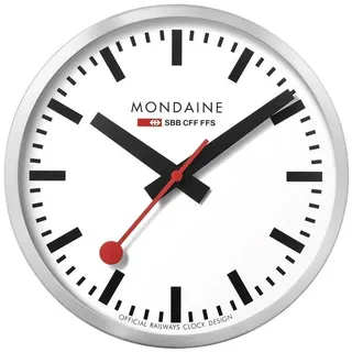 Mondaine A995.Clock.16SBB 40,0 cm Bahnhofsuhr silber/weiß